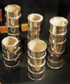 Silver napkin rings in officer's mess on Royal Yacht Britannia. Edinburgh, Scotland.