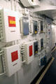 Electric panels on Royal Yacht Britannia. Edinburgh, Scotland.