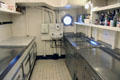 Galley on Royal Yacht Britannia. Edinburgh, Scotland.