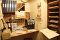 Mail room on Royal Yacht Britannia. Edinburgh, Scotland.