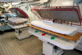 Presses in laundry on Royal Yacht Britannia. Edinburgh, Scotland.
