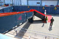 Gangway up to Royal Yacht Britannia. Edinburgh, Scotland.