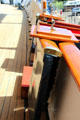 Gangway doors in railing of Royal Yacht Britannia. Edinburgh, Scotland.