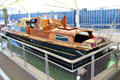 Royal Barge at Royal Yacht Britannia. Edinburgh, Scotland.