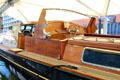 Decorative bridge of Royal Barge at Royal Yacht Britannia. Edinburgh, Scotland.