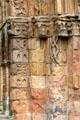 West front doorway carving details Jedburgh Abbey. Jedburgh, Scotland.