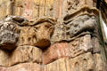 West front doorway carving details Jedburgh Abbey. Jedburgh, Scotland.