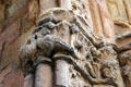 West front doorway carving details Jedburgh Abbey. Jedburgh, Scotland.