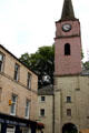 Newgate with spire serves as an entrance to Abbey grounds. Jedburgh, Scotland.