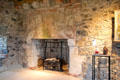 Fireplace at Smailholm Tower. Scotland.