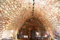 Stone ceiling arch at Smailholm Tower. Scotland.