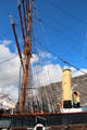 Masts of RRS Discovery. Dundee, Scotland.