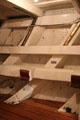 Hull reinforced for ice with panting beams aboard RRS Discovery. Dundee, Scotland.