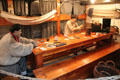 Mess deck where crew ate & slept aboard RRS Discovery. Dundee, Scotland.