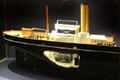 Model of RRS Discovery with cutaway showing original engines at RRS Discovery Museum. Dundee, Scotland.