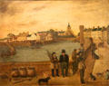 Anstruther Wester painting by George Taylor at Scottish Fisheries Museum. Anstruther, Scotland.