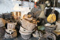 Basketry items used by fishers at Scottish Fisheries Museum. Anstruther, Scotland.