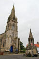 Falkland Parish Church & Bruce Fountain. Falkland, Scotland.