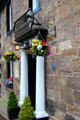 Covenanter Hotel with c1870 turret extension. Falkland, Scotland.