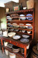 China rack in Highland cottage at Highland Folk Museum. Newtonmore, Scotland.