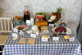 World War II British weekly ration food volume at Highland Folk Museum. Newtonmore, Scotland.