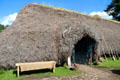 Cottar's House in Scottish Township at Highland Folk Museum. Newtonmore, Scotland.