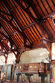 Beam ceiling over Royal or Laird's box in Ballroom at Blair Castle. Pitlochry, Scotland.
