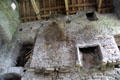 Tower second floor seen through missing floor at Huntingtower Castle. Perth, Scotland.