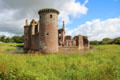 Triangular layout of Caerlaverock Castle. Caerlaverock, Scotland.