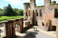 Courtyard at Caerlaverock Castle. Caerlaverock, Scotland.