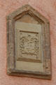 Coat of arms on Craigievar Castle. Alford, Scotland.