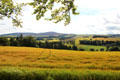 Countryside seen from Craigievar Castle. Alford, Scotland.
