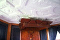 Sculpted plaster ceiling in Blue room at Craigievar Castle. Alford, Scotland.