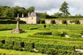 Pitmedden Garden with sundial. Pitmedden, Scotland.