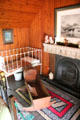 Farmhouse bedroom with cradle & child's bed at Pitmedden Garden. Pitmedden, Scotland.