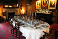 Dining room at Brodie Castle. Brodie, Scotland.