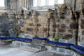 Chapter house dignitary seating at Elgin Cathedral. Elgin, Scotland.