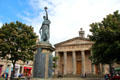 St Giles' Church beside War Memorial by Percy Portsmouth. Elgin, Scotland.