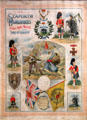 Enlistment certificate for Seaforth Highlanders at Fort George Highlanders' Museum. Fort George, Scotland.
