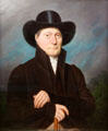 Portrait of a Man in a Beaver Hat painting by Samuel Colman at Bristol Museum & Art Gallery. Bristol, England.