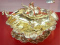 Silver-gilt salt & spoon by Robert Garrard, London at Bristol Museum & Art Gallery. Bristol, England.