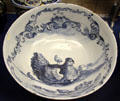 Ceramic bowl with hen & chick , likely made in Bristol at Bristol Museum & Art Gallery. Bristol, England.