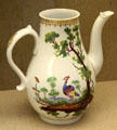 Porcelain coffeepot an early rare example of Bristol hard-paste porcelain made by William Cookworthy, Bristol, at Bristol Museum & Art Gallery. Bristol, England.