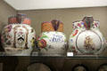 Ceramic painted jugs made at Bristol Pottery at Bristol Museum & Art Gallery. Bristol, England.
