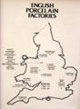 Map of English porcelain factories at Bristol Museum & Art Gallery. Bristol, England.