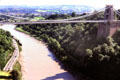 Clifton Suspension Bridge outside Bristol spanning Avon Gorge & Avon River. Bristol, England.