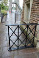 Original control gates for pedestrians at Clifton Suspension Bridge. Bristol, England.
