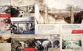 Clifton Suspension Bridge museum images of alternate proposed designs. Bristol, England.