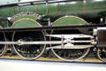 Wheel carriage of Caerphilly Castle locomotive at STEAM Museum of Great Western Railway. Swindon, England.