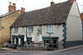 The Blue Boar pub at Goddards Lane with typical Cotswolds slate roof. Chipping Norton, England.